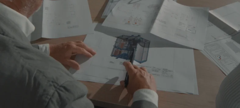 De Enex Yukon omkeerbare warmtepomp in 3D.